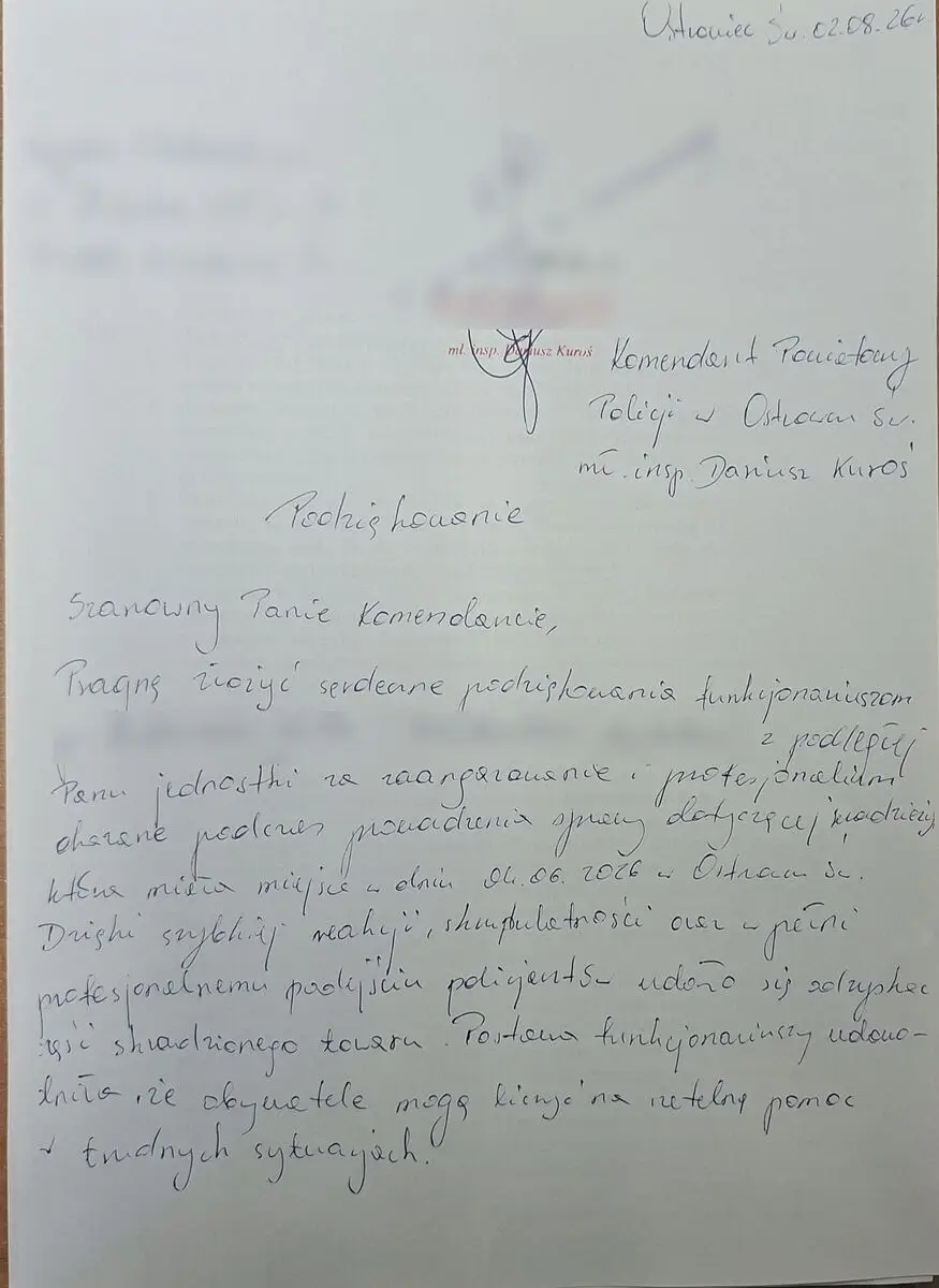 Uznanie dla policjantów z Ostrowca Świętokrzyskiego