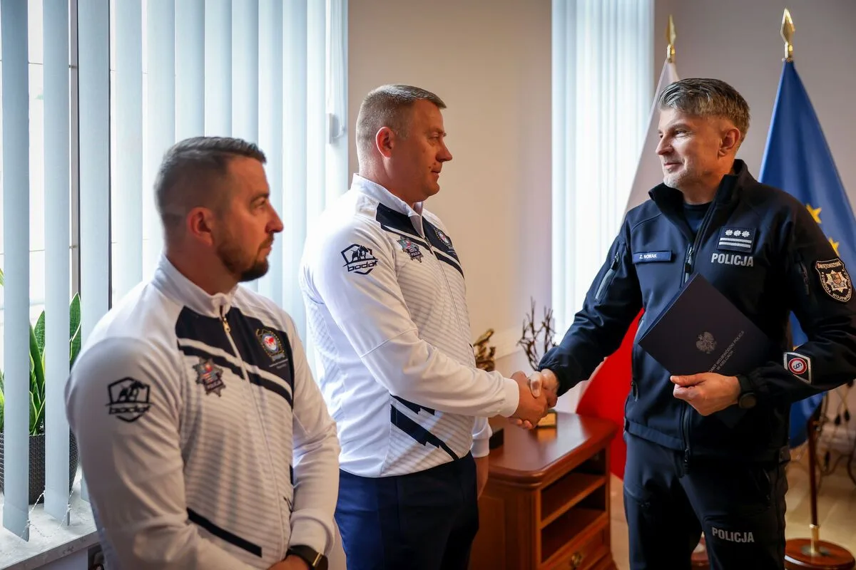 Sportowcy z Policji na spotkaniu z Komendantem